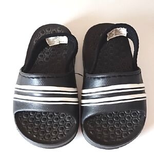 Kids Black Slide Sandals